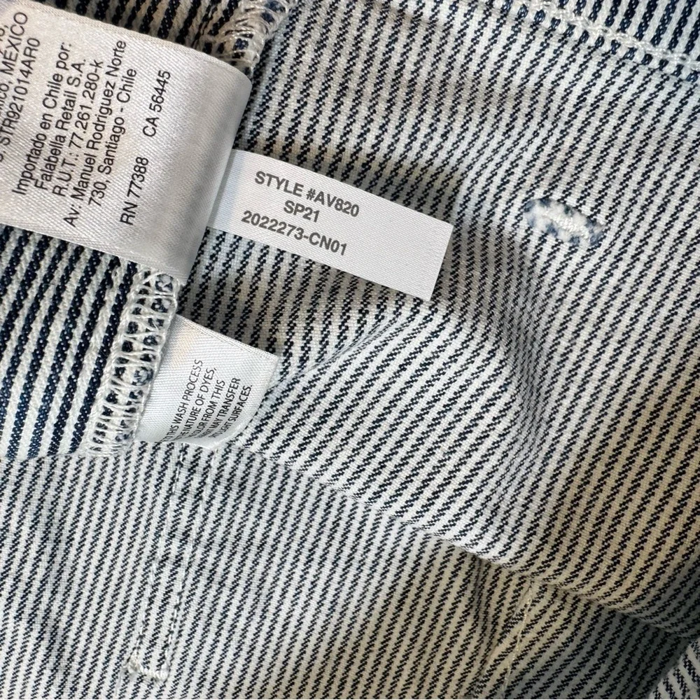 J. Crew Blue Striped Wide-Leg Cropped Jeans - Picture 8 of 11